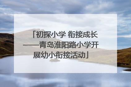 初探小学 衔接成长——青岛淮阳路小学开展幼小衔接活动